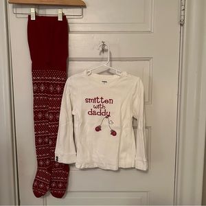 Gymboree size 5 shirt & tights outfit